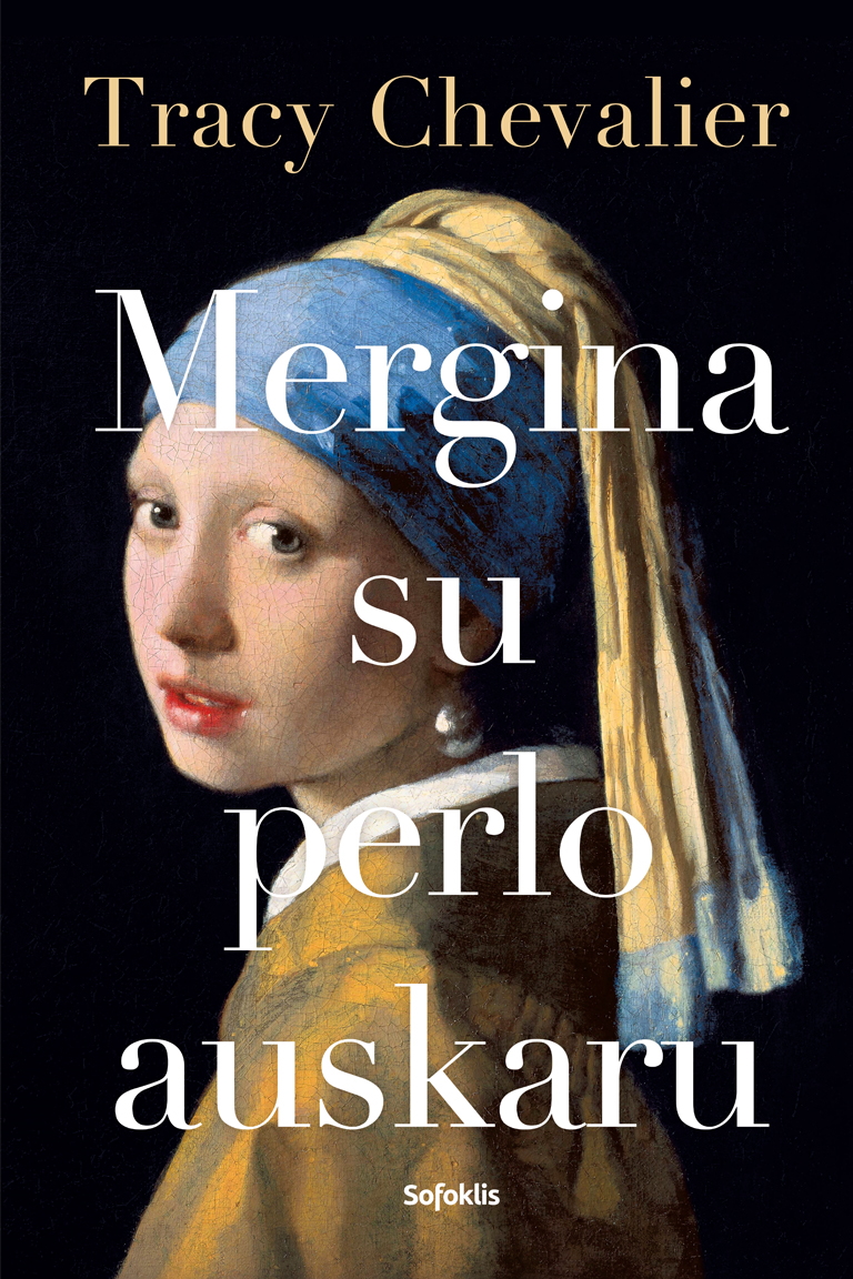 Mergina su perlo auskaru