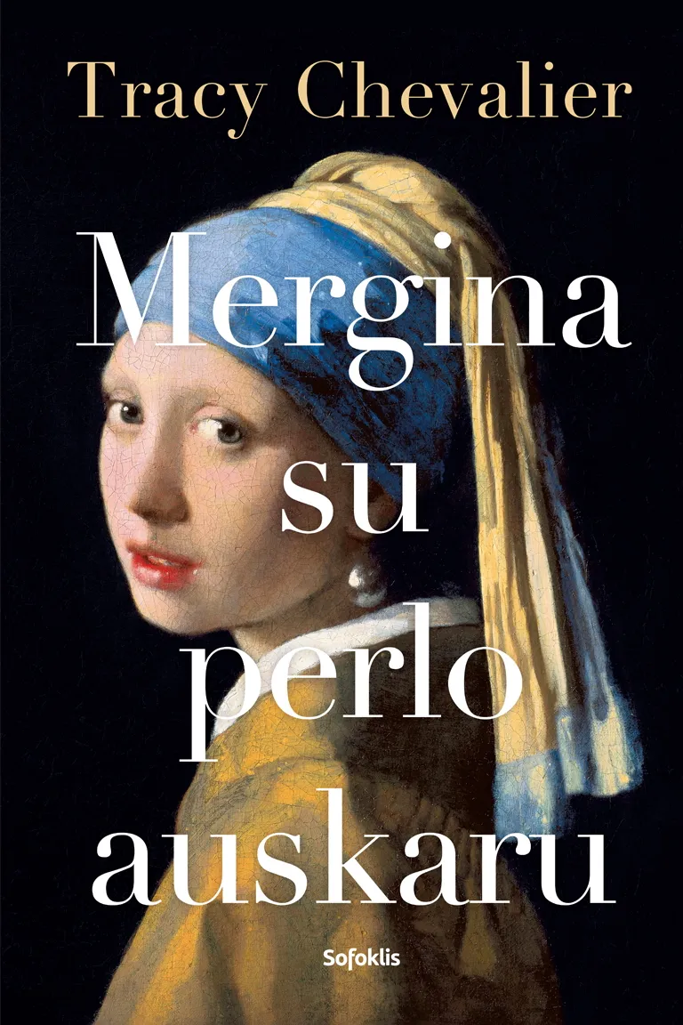 Mergina su perlo auskaru