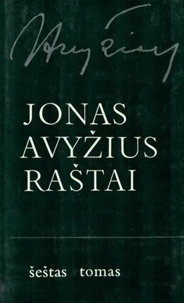 Jonas Avyžius. Raštai VI tomas