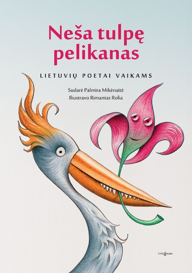 Neša tulpę pelikanas