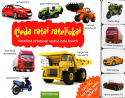 Vaizdinė priemonė vaikučiams lavinti. Rieda ratai rateliukai