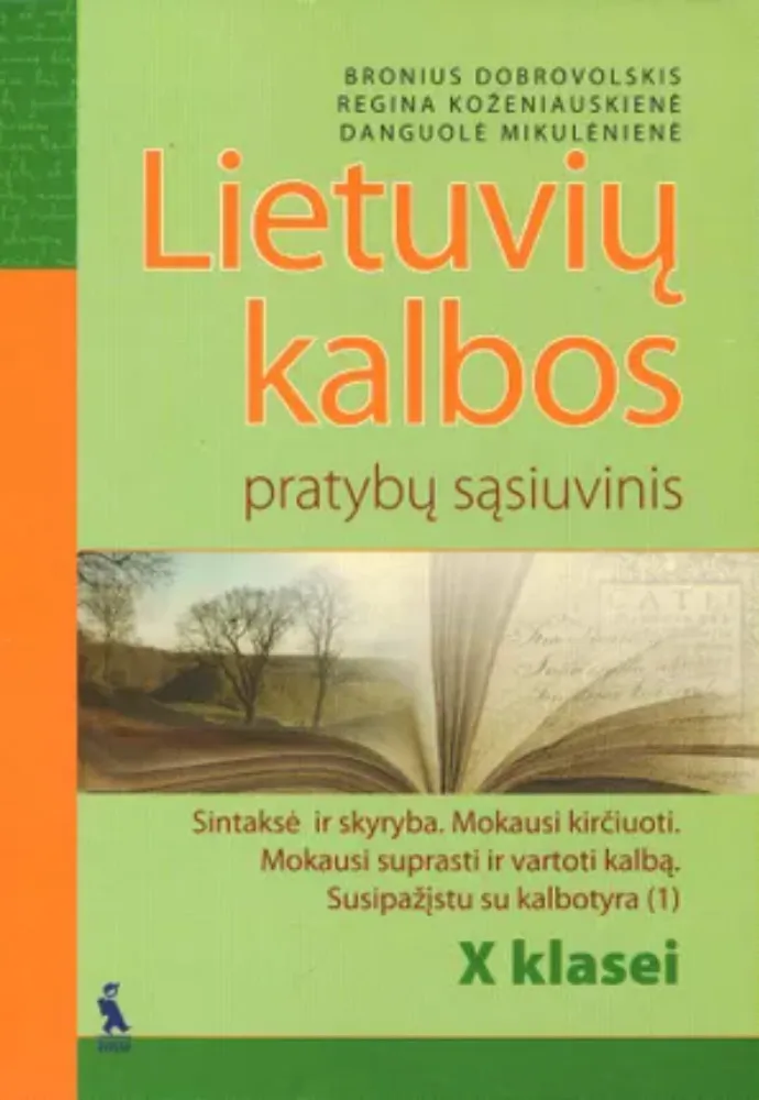 Lietuvių kalbos pratybų sąsiuvinis X klasei