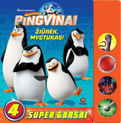 MADAGASKARO PINGVINAI. Žiūrėk, mygtukas!