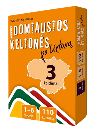 Kortelių žaidimas „Įdomiausios kelionės po Lietuvą“