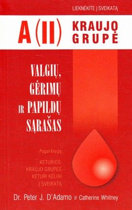 A (II) kraujo grupė. Valgių, gėrimų jr papildų sąrašas