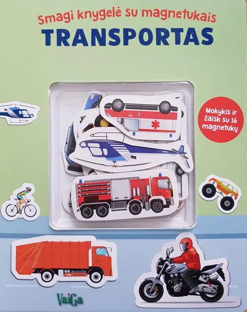 Transportas: smagi knygelė su magnetukais