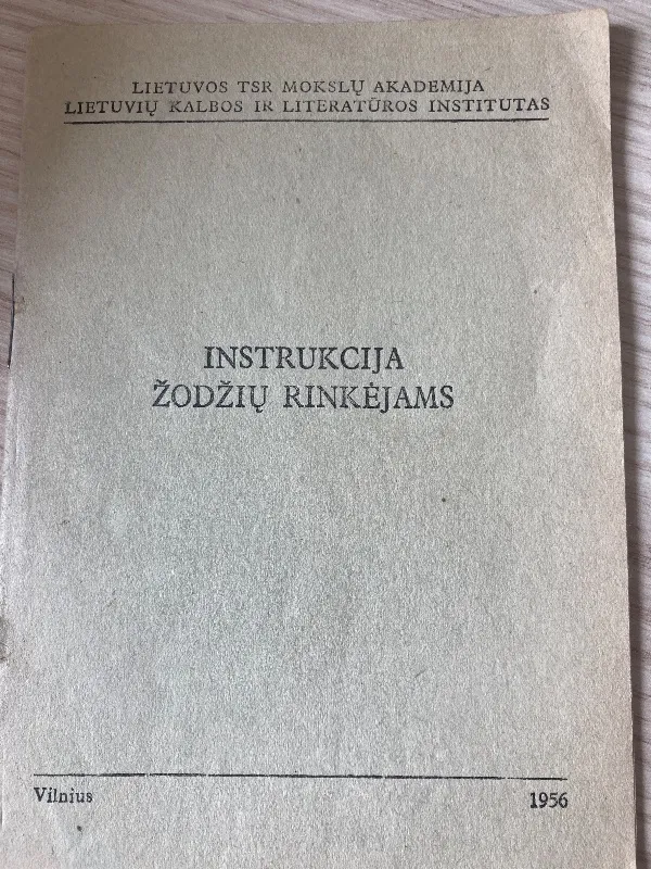 Instrukcija žodžių rinkėjams