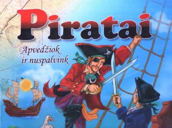 Piratai. Apvedžiok ir nuspalvink