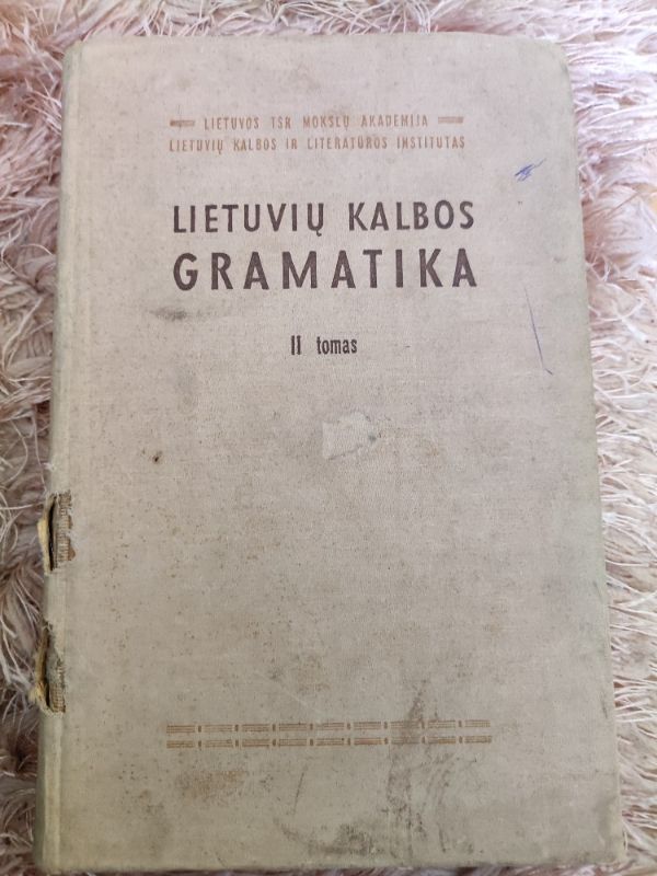 Lietuvių kalbos gramatika, II tomas, Morfologija