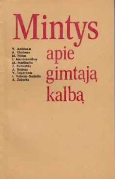 Mintys apie gimtąją kalbą
