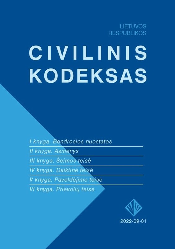Lietuvos Respublikos civilinis kodeksas (2022-09-01)