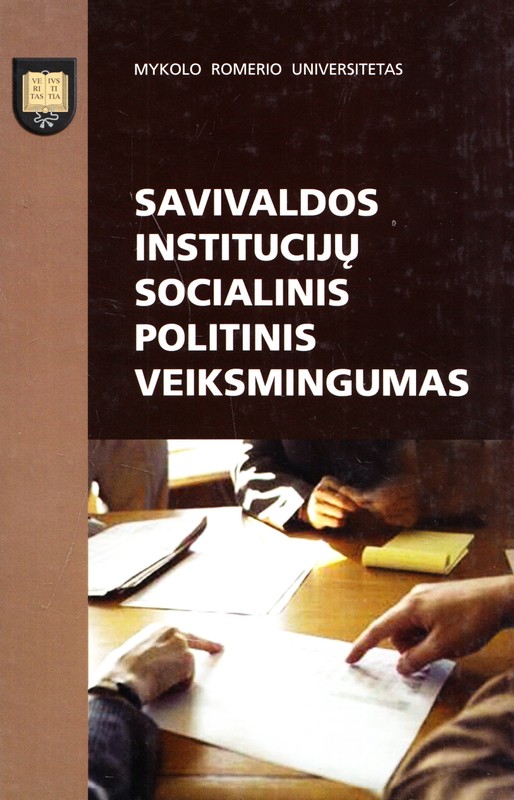 Savivaldos institucijų socialinis politinis veiksmingumas