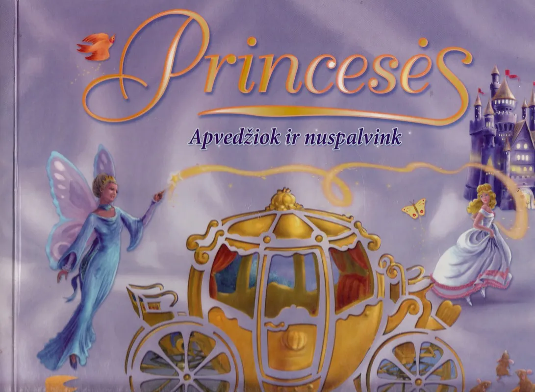 Princesės. Apvedžiok ir nuspalvink
