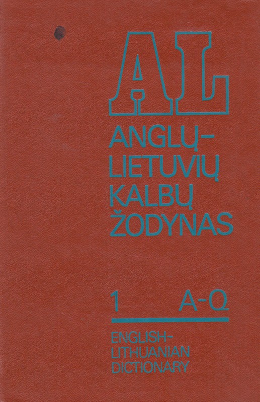 Anglų - Lietuvių kalbų žodynas I ir II tomai