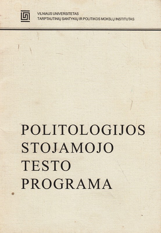 Politologijos stojamojo testo programa