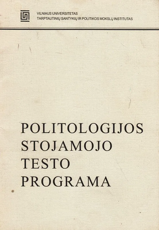 Politologijos stojamojo testo programa
