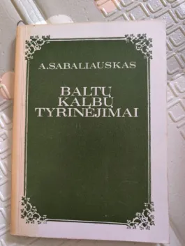 Baltų kalbų tyrinėjimai