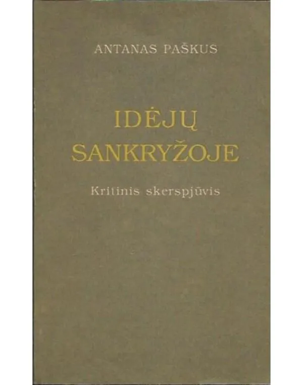 Idėjų sankryžoje: Kritinis skerspjūvis