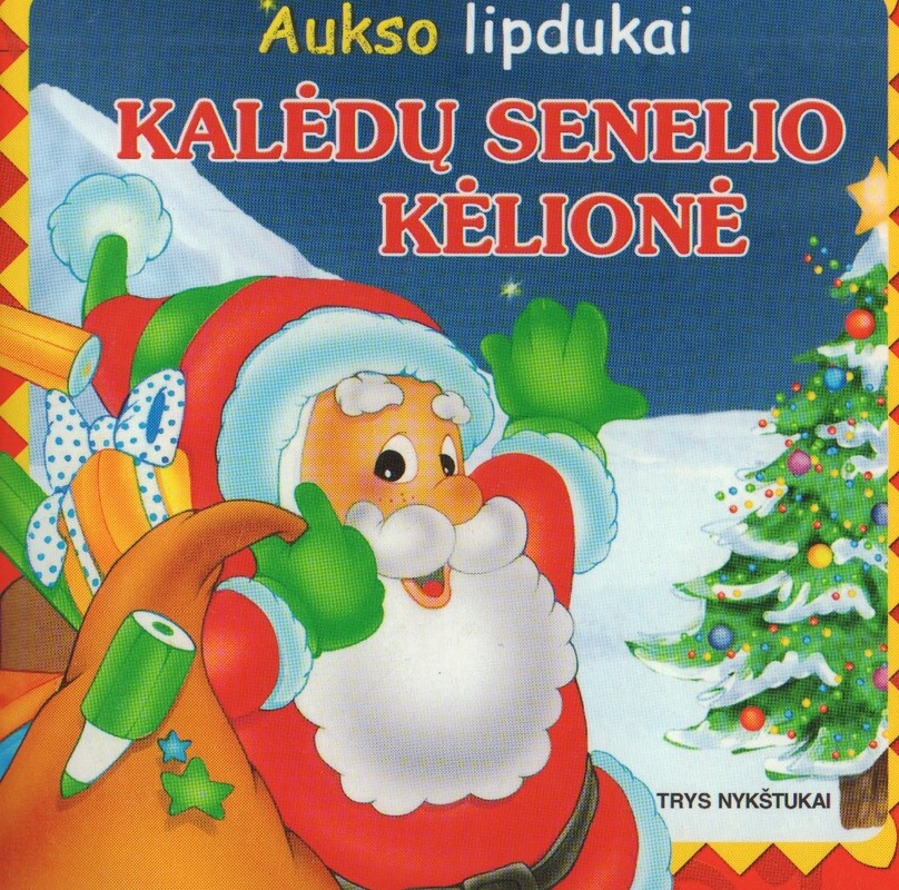 Kalėdų Senelio kelionė. (Aukso lipdukai)