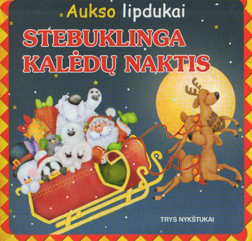 Stebuklinga Kalėdų naktis. (Aukso lipdukai)