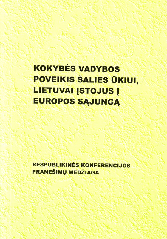 Kokybės vadybos poveikis šalies ūkiui, Lietuvai įstojus į ES