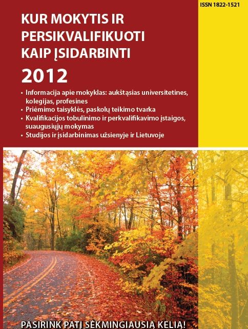 Kur mokytis ir persikvalifikuoti. Kaip įsidarbinti 2012