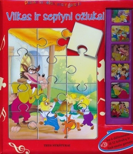 Pasaka su dėlionėmis ir garsais „Vilkas ir septyni ožiukai“