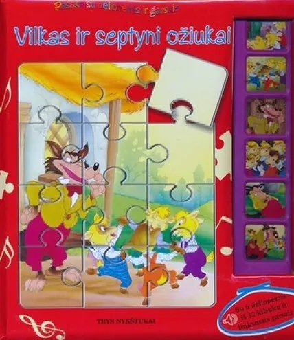 Pasaka su dėlionėmis ir garsais „Vilkas ir septyni ožiukai“