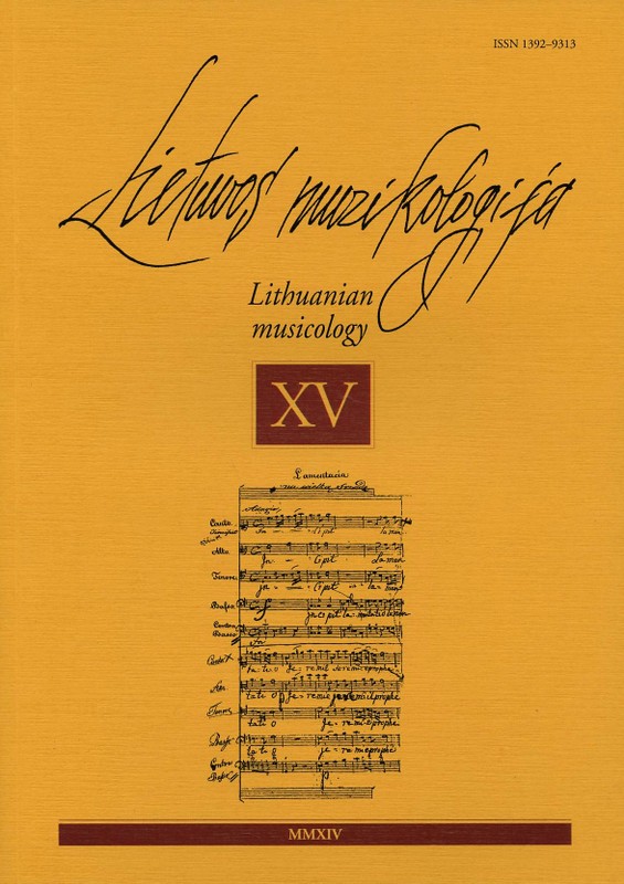 Lietuvos muzikologija, t. XV.