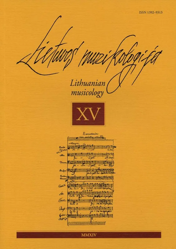 Lietuvos muzikologija, t. XV.