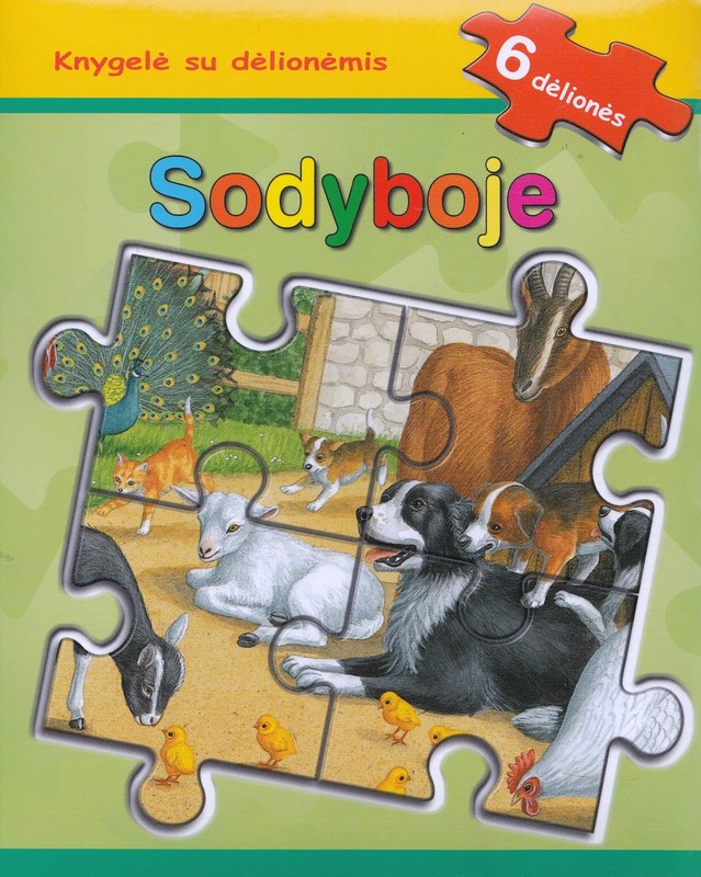 Knygelė su dėlionėmis. Sodyboje