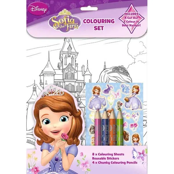 Spalvinimo rinkinys su pieštukais „Sofia the First“