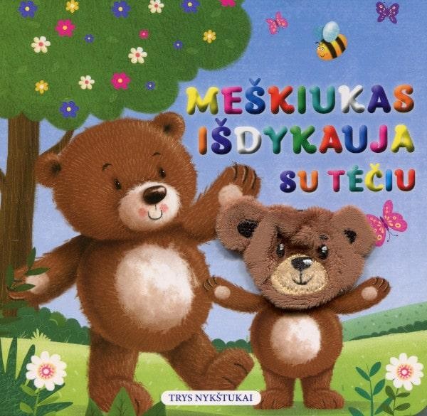 Meškiukas išdykauja su tėčiu
