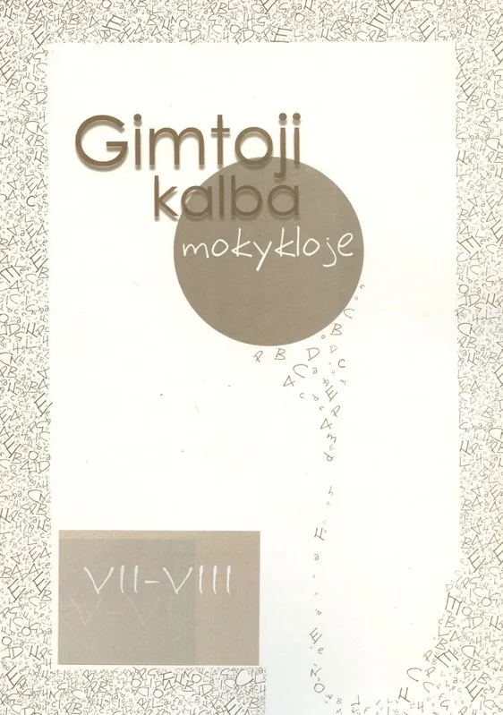 Gimtoji kalba mokykloje VII-VIII (2019)