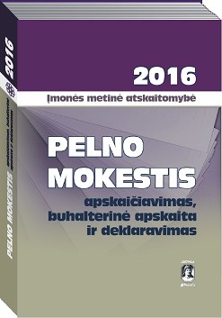 Įmonės metinė atskaitomybė 2016 m. Pelno mokestis