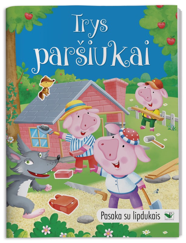 Pasaka su lipdukais. Trys paršiukai