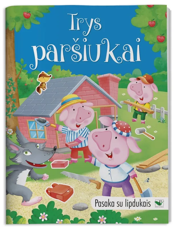 Pasaka su lipdukais. Trys paršiukai