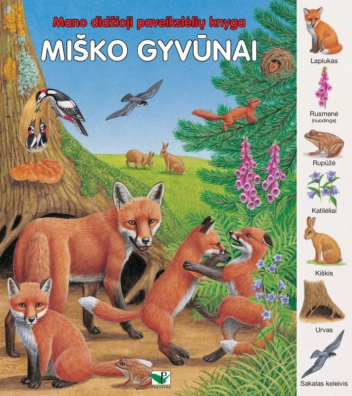 Mano didžioji paveikslėlių knyga. Miško gyvūnai