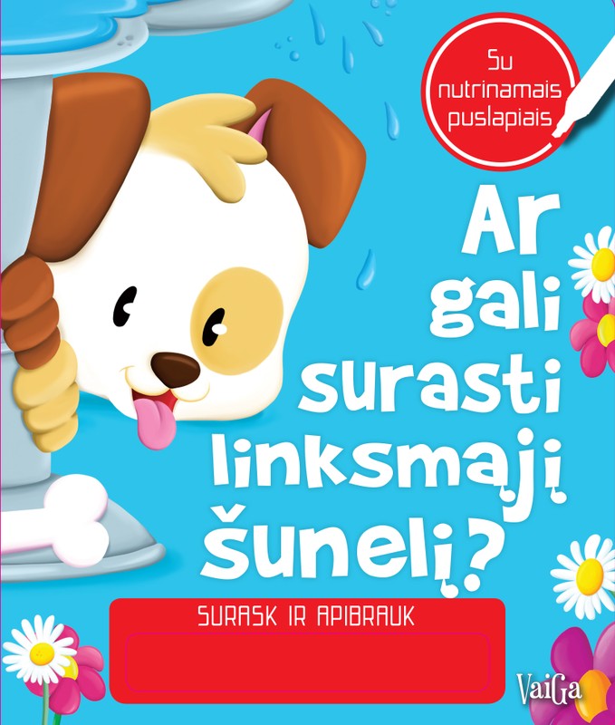 Ar gali surasti linksmąjį šunelį? Surask ir apibrauk (su nutrinamais puslapiais)