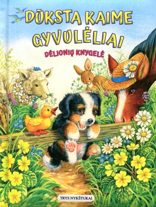 Dūksta kaime gyvulėliai. Dėlionių knygelė