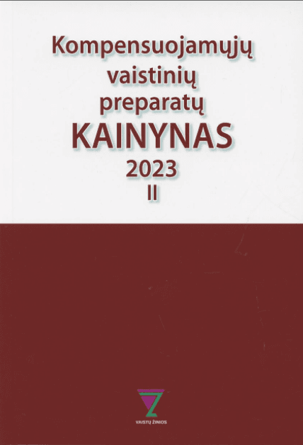 Kompensuojamųjų vaistinių preparatų kainynas 2023 II