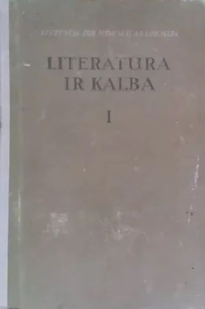 Literatūra ir kalba (I tomas)