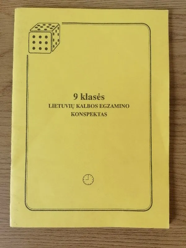 9 klasės lietuvių kalbos egzamino konspektas