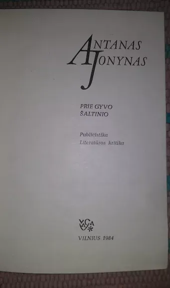 Prie gyvo šaltinio