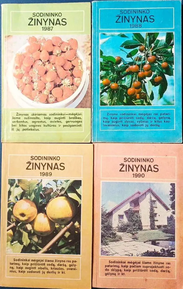 Sodininko žinynas 1987m., 1988m., 1989m., 1990m. - 4vnt.
