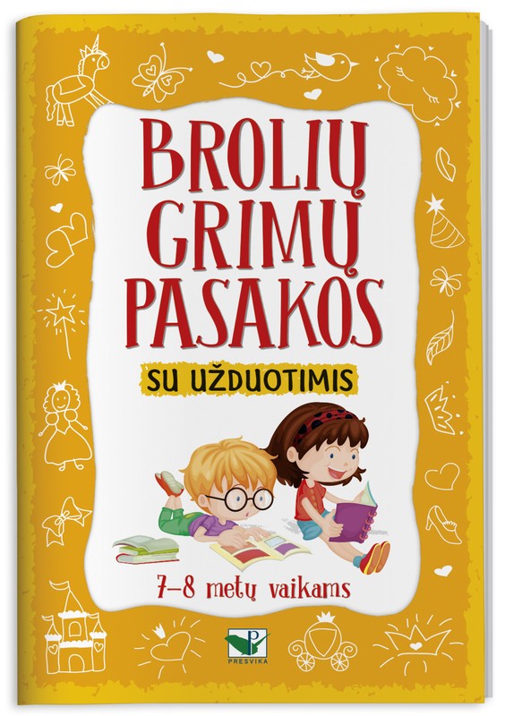Brolių Grimų pasakos su užduotimis 7–8 metų vaikams