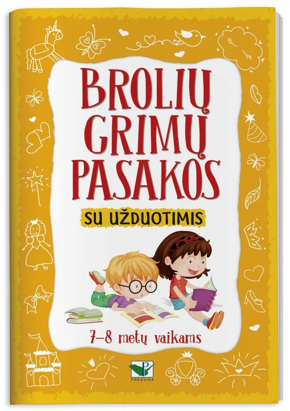 Brolių Grimų pasakos su užduotimis 7–8 metų vaikams