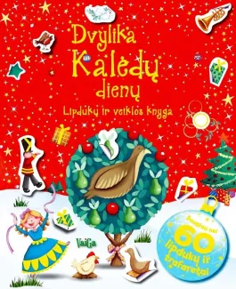 "Dvylika Kalėdų dienų. Lipdukų ir veiklos knyga", 3+