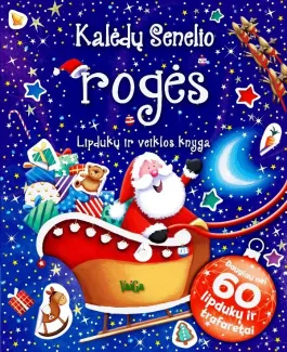 "Kalėdų senelio rogės. Lipdukų ir veiklos knyga", 3+