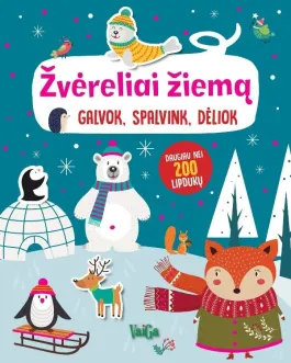 "Žvėreliai žiemą. Galvok, spalvink, dėliok", 3+